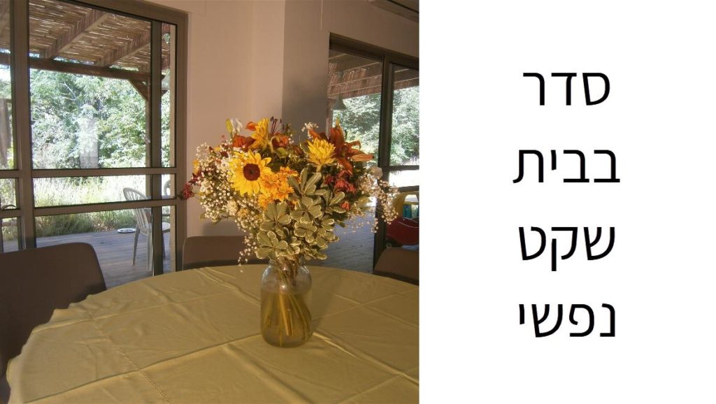 סדר בבית שקט בראש