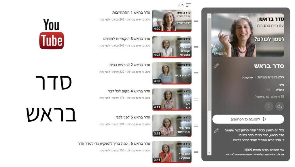 סדר בבית מתחיל בסדר בראש